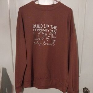 Rust Brown Crewneck Sweater
